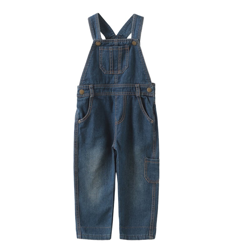 GRANDWISH Boys Casual Denim Bib Overalls 8 - Image 1